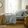 Mineral Blue 300 Thread Count Edged Duvet Cover with Tie Hem