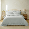 Mineral Blue 300 Thread Count Edged Duvet Cover with Tie Hem
