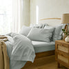 Mineral Blue 300 Thread Count Edged Duvet Cover with Tie Hem