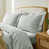 Mineral Blue 300 Thread Count Oxford Pillowcase Pair with Tie Hem