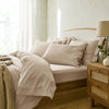 Stone 300 Thread Count Oxford Pillowcase Pair with Tie Hem