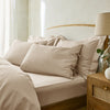 Stone 300 Thread Count Superking Pillowcase Pair with Tie Hem