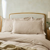 Stone 300 Thread Count Oxford Pillowcase Pair with Tie Hem