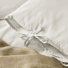 White 300 Thread Count Superking Oxford Pillowcase Pair with Tie Hem