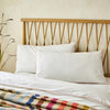 White 400 Thread Count Piped Edge Superking Pillowcase Pair with Salmon Pink Trim