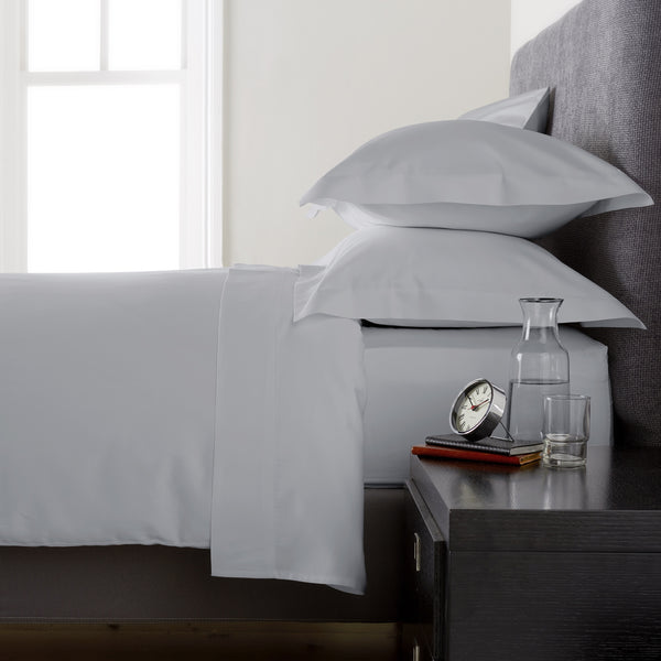 Ice Grey 600 Thread Count Sateen Soft Duvet Cover