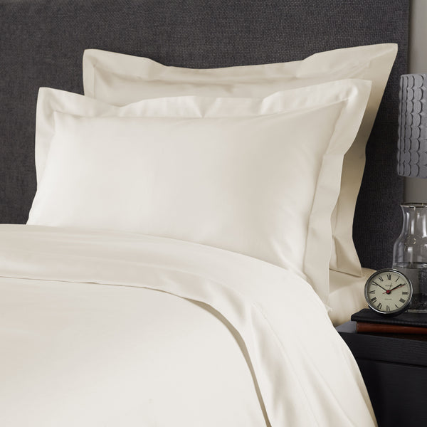 Ivory 600 Thread Count Sateen Soft Oxford Pillowcase x1