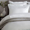 White 800 Thread Count Duvet Cover with Duck Egg Single Row Cord Embroidery