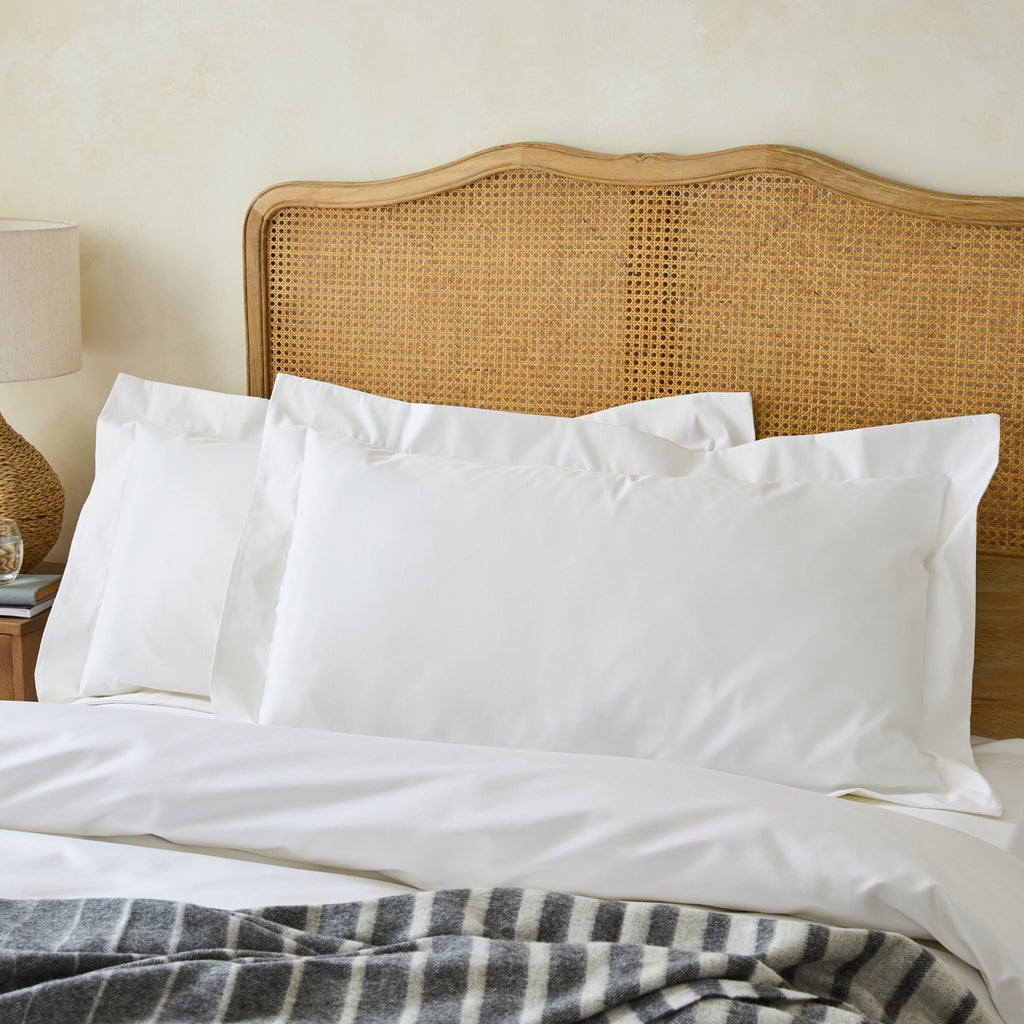 White 1000 Thread Count Luxe Superking Oxford Pillowcase Pair