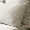 White Linen Cotton Blend Standard Pillowcase Pair