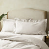 White Linen Cotton Blend Superking Oxford Pillowcase Pair