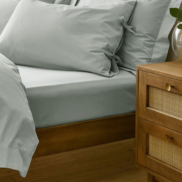 Mineral Blue 300 Thread Count Essential Deep Fitted Sheet