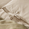 Stone 300 Thread Count Superking Pillowcase Pair with Tie Hem
