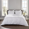 White 400 Thread Count Piped Edge Duvet Set with Duck Egg Trim