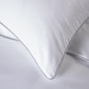 White 400 Thread Count Piped Edge Duvet Set with Grey Trim