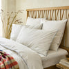 White 400 Thread Count Piped Edge Superking Pillowcase Pair with Grey Trim