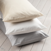 White 600 Thread Count Sateen Soft Standard Pillowcase Pair