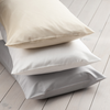 Ivory 600 Thread Count Sateen Soft Standard Pillowcase Pair