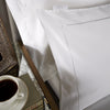 White 600 Thread Count Standard Pillowcase Pair with White Embroidery