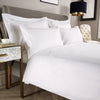 White 600 Thread Count Standard Pillowcase Pair with White Embroidery