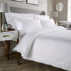 White 600 Thread Count Duvet Cover with Paisley Border
