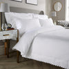 White 600 Thread Count Duvet Cover With Paisley Border