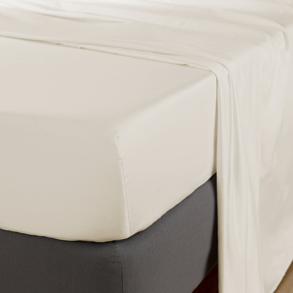 600 Thread Count Sateen Soft Flat Sheet – Ivory | Bed & Bath Emporium ...