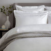 White 800 Thread Count Oxford Pillowcase Pair with White Single Row Cord Embroidery
