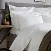 White 800 Thread Count Standard Pillowcase Pair with White Wide Border