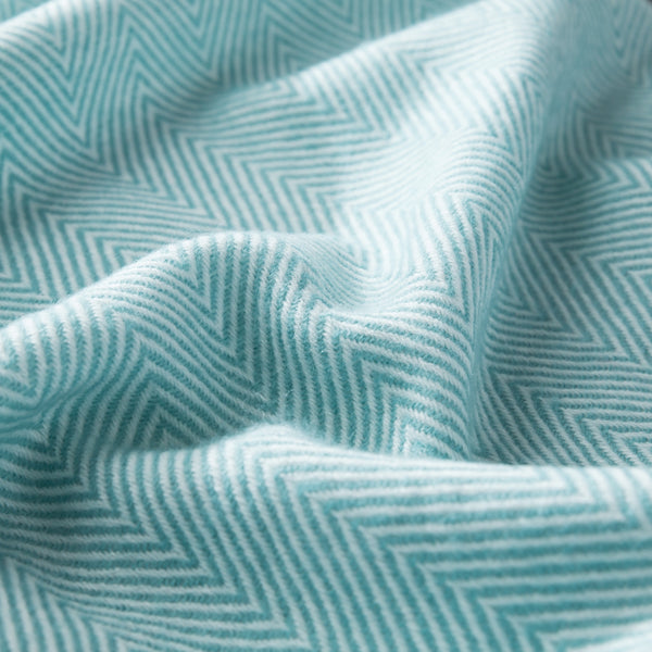Aqua Blue Woven Herringbone Patterned Throw | Bed & Bath Emporium – Bed ...
