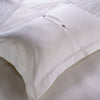 White Austell 800 Thread Count Standard Pillowcase Pair with White Double Cord Embroidery