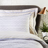 Grey & Sand Home Modern Design Harmony Patterned Oxford Pillowcase with Contrast Piping x1