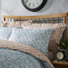 Teal & Orange Home Modern Design Hive Patterned Duvet Set with Contrast Piping