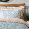 Teal & Orange Home Modern Design Hive Patterned Oxford Pillowcase with Contrast Piping x1