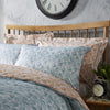 Teal & Orange Home Modern Design Hive Patterned Oxford Pillowcase with Contrast Piping x1