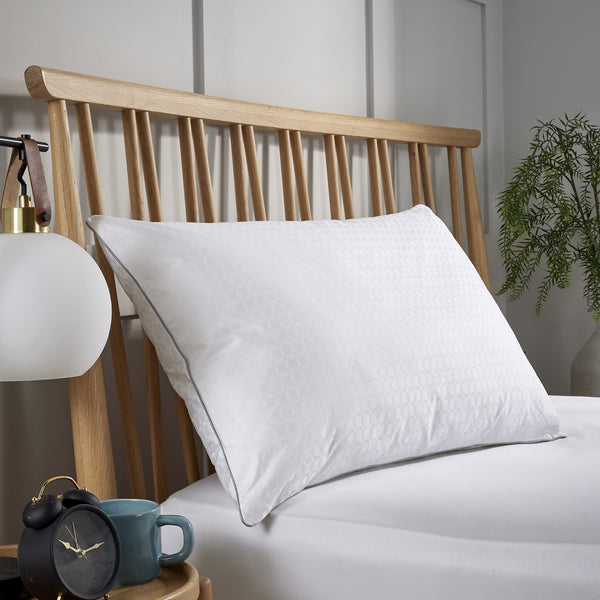 Jacquard Cotton Micro Loft Hypoallergenic Standard Pillow Pair