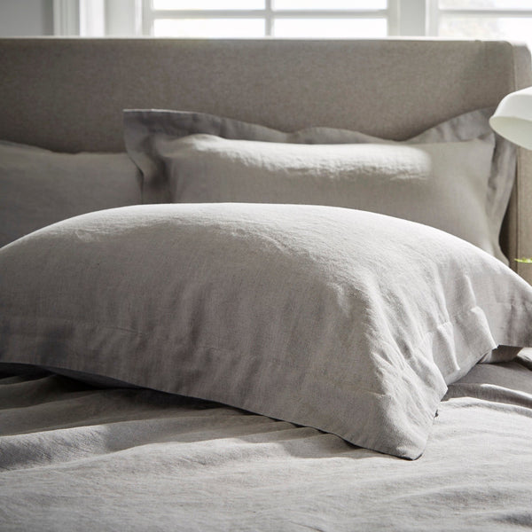 Grey Private Collection Soft & Durable Linen Oxford Pillowcase x1