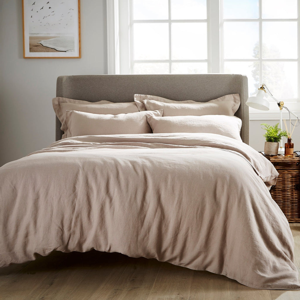 Private Collection Linen Soft & Durable Duvet Cover Stone Bed