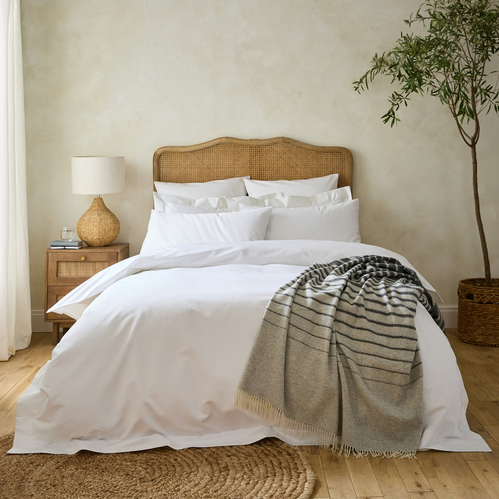 1000 Thread Count Duvet Cover With Oxford Edge - White | Bed & Bath ...