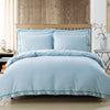 Yard Dye Woven Chambray Stripe Duvet Set - Superking