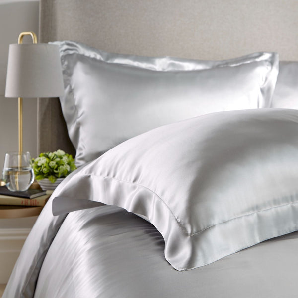 Grey Private Collection 100% Silk Luxuriously Smooth Oxford Pillowcase x1