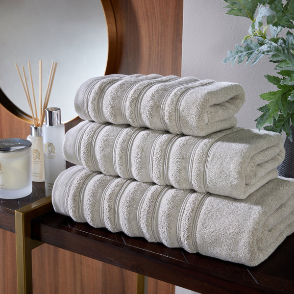 Grey Stylish Ripple Texture Towel