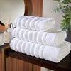 White Stylish Ripple Texture Towel