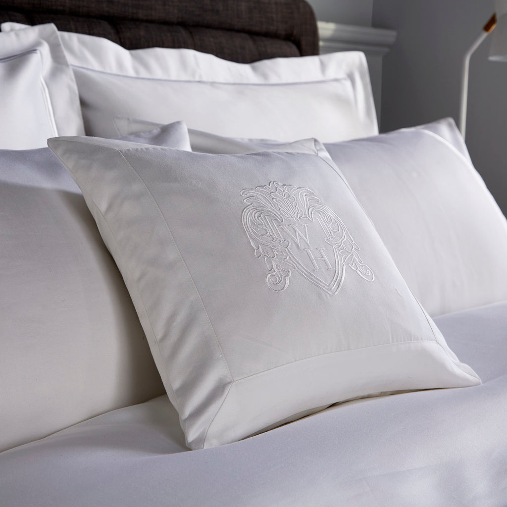 Austell 800 Thread Count Embroidered Boudoir Cushion Cover - 35cm x 35cm